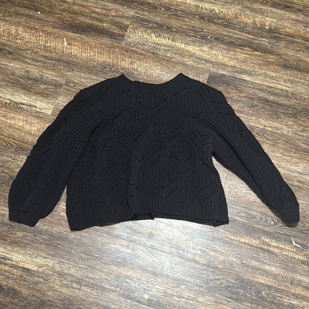 Maurices Black Crew Neck Sweater Classic Knit Pullover